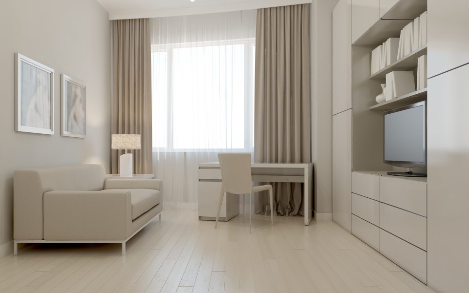 Living room avant-garde style. 3d render