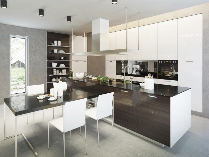 Kitchen contemporary style, 3d images